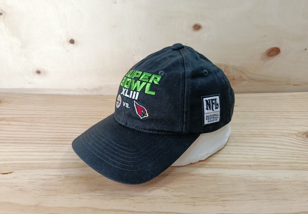 Vintage Reebok NFL Super Bowl XLIII 43 Steelers vs Cardinals Hat Cap Adjustable